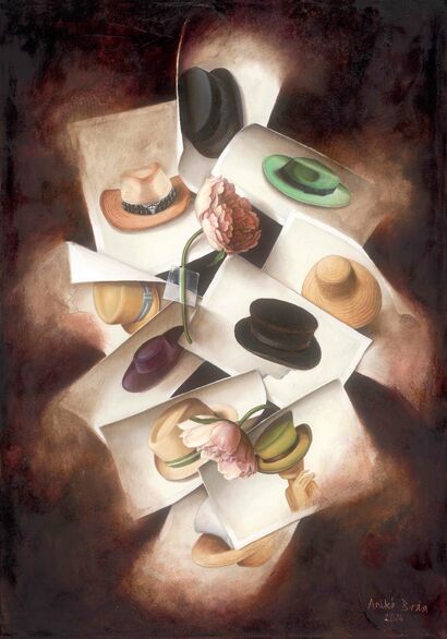 Hats - a Paint Artowrk by Anikó Boda